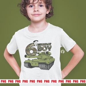 Army Tank Birthday 6 - Instant Digital Download, Truck PNG, Birthday Png, Truck Sublimation