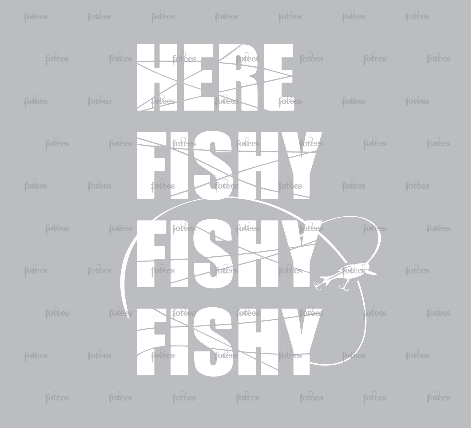Here Fishy Fishy PNG SVG DFX Cut File | Etsy
