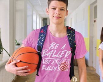 Basketball Svg, Basketball Pink Shirt,  Be Kind, Baller, Basketball Lover Gift, Pink Shirt Day