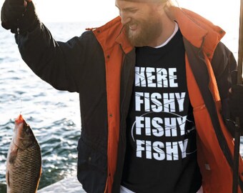 Here Fishy Fishy SVG, Fishing PNG, Father's Day, Retirement, Fishing Shirt, Digital Download