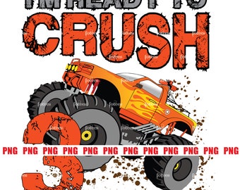 Truck Png, Monster Truck, Monster Truck Birthday, Truck Sublimation, Truck Birthday Shirt, 3rd Birthday, Boy Birthday Png