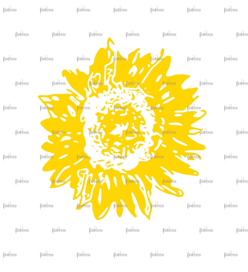 Download Sunflower Distressed SVG DFX Cut File | Etsy
