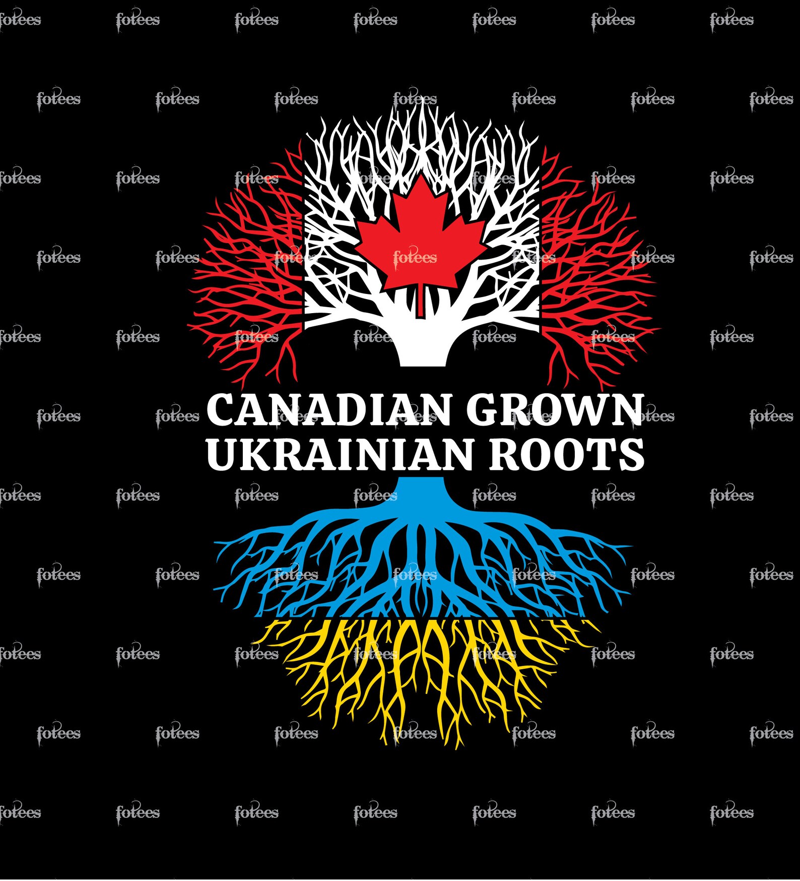 Canadian Grown Ukrainian Roots SVG PNG EPS - Etsy Canada