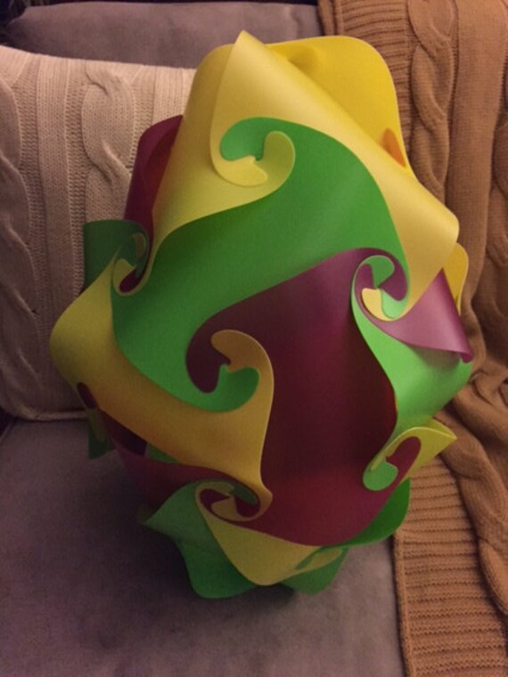 Free Shipping Mardi Gras Oblong Iq Puzzle Lamp Etsy