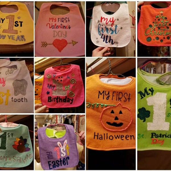 Baby First Holiday Bibs