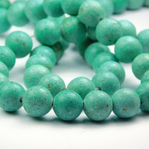 15 Inch Strand - 10mm Blue Green Howlite Beads - Natural Howlite - Turquoise - Gemstone Beads - Jewelry Supplies - Craft Supplies