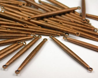 5 Pcs - 40x3mm Copper Bar Connectors - Charms - Copper - Components - Links - Jewelry Supplies - Craft Supplies - Jewelry Making