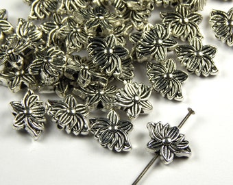 10 or 25 Pcs - 12x9x4mm Tibetan Silver Lotus Flower Spacer Beads - Antique Silver Metal Spacer Beads - Lotus Spacer Bead - Jewelry Supplies