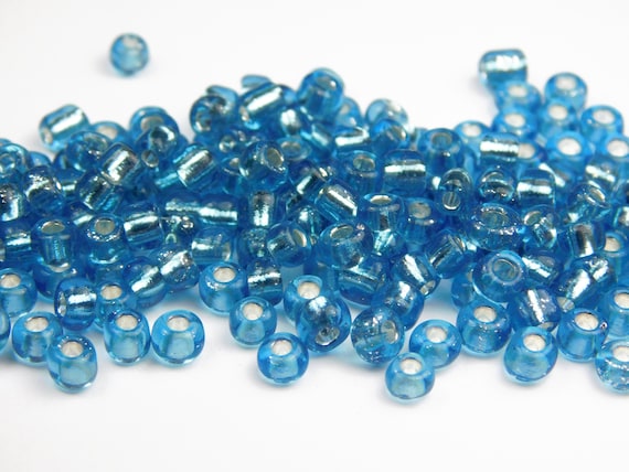 John Bead Czech Glass Seed Beads 6/0 (23g) Powder Blue Bead