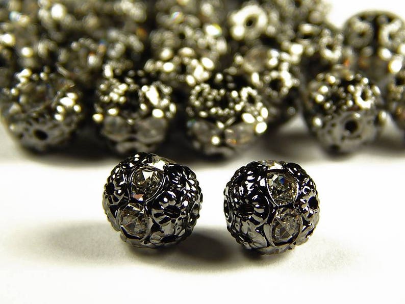 rhinestone pave beads