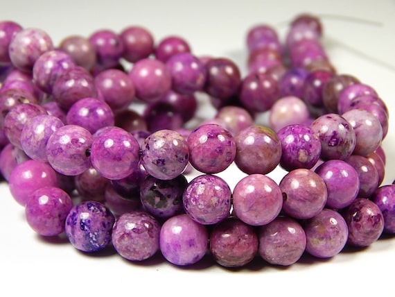 1 Strand 8mm Natural Agate Violet Frosted Crazy Beads 47 Pieces