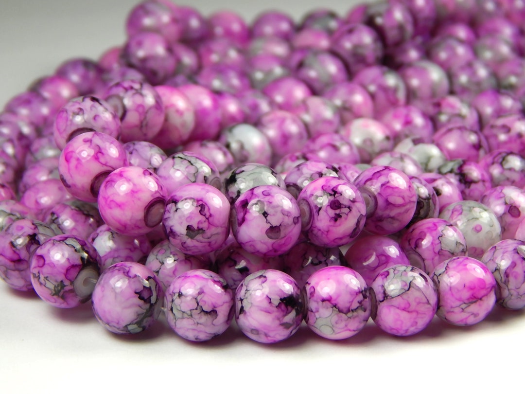 Hilo De 15 Pulgadas Cuentas Redondas De Vidrio Multicolor De 10 Mm En 