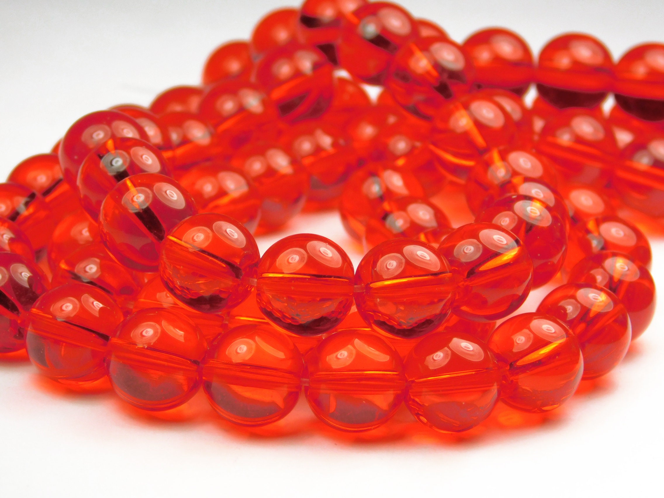 A4556 10 pieces 12mm Lampwork Round Glass Beads Red 