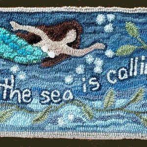 The Sea is Calling rug hooking pattern