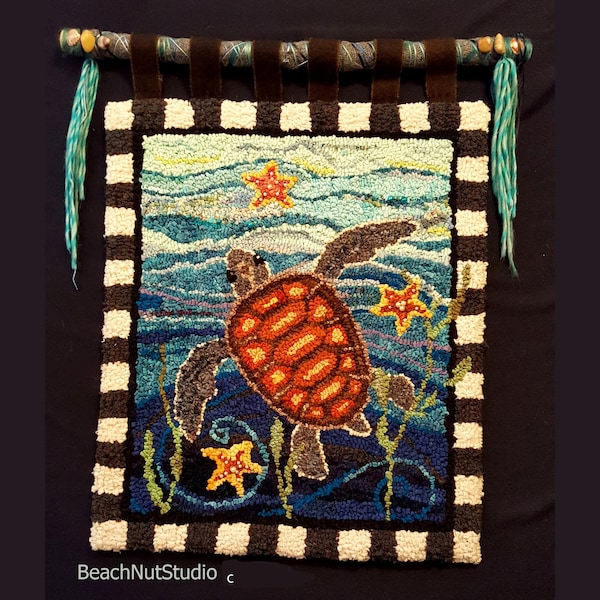 By the Sea rug hooking pattern