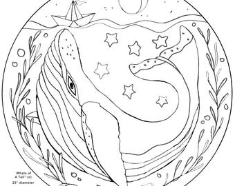 Patrón digital para tejer alfombras "Una cola de ballena" (descarga gratuita)