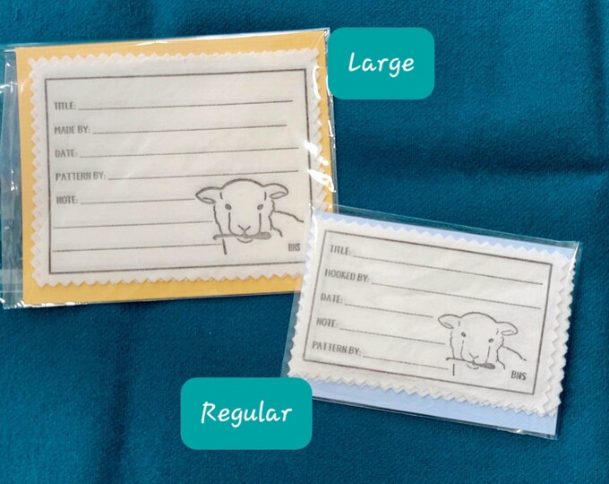 Fabric Labels for Hooked Rugs, Quilts, Blankets LARGE Size - Etsy