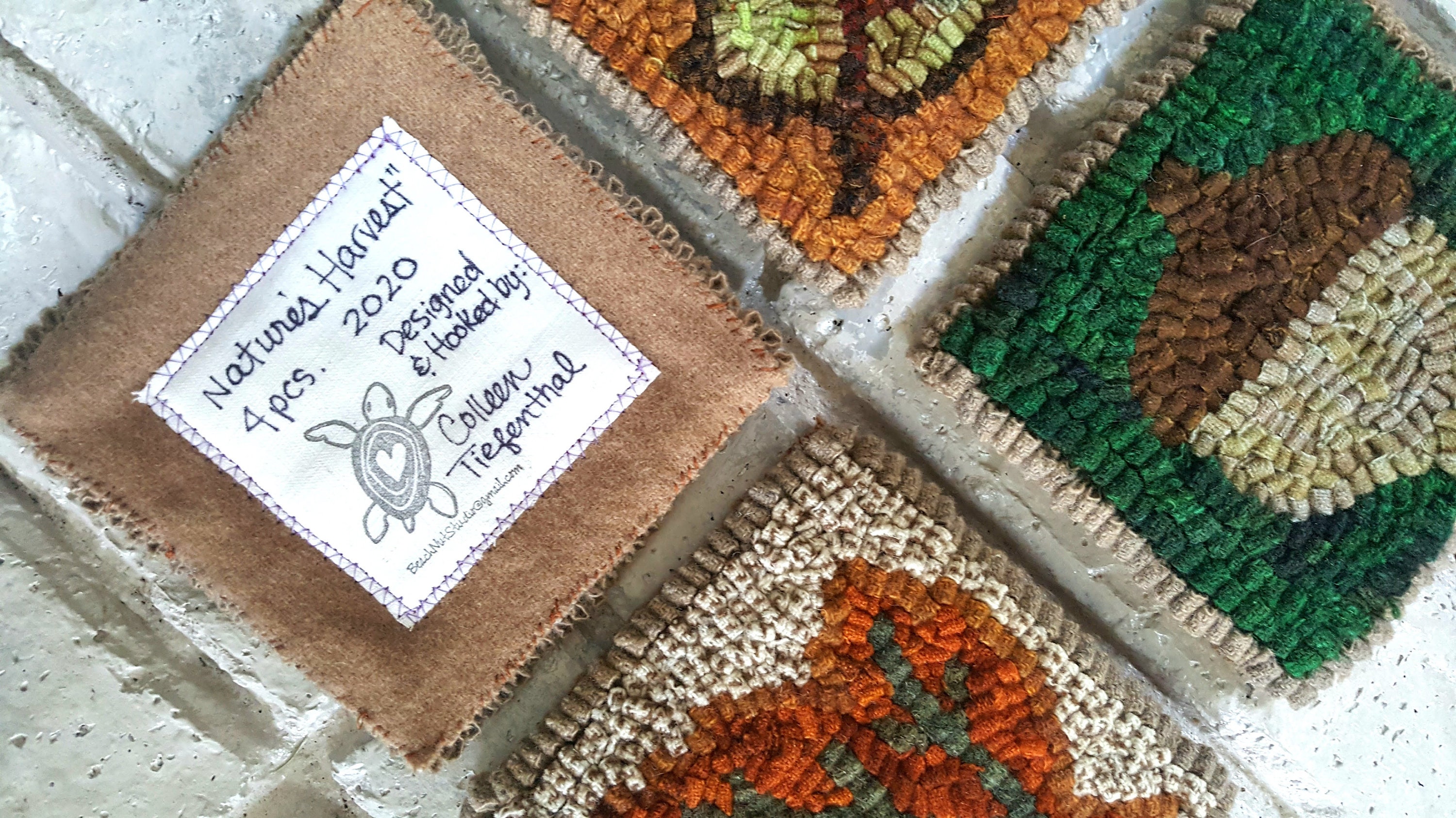 Nature's Harvester Rug Hooking Coaster Patterns Etsy