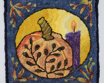 AUTUMN CROW Rug Hooking / Punch Needle Pattern on Monks Cloth - Etsy