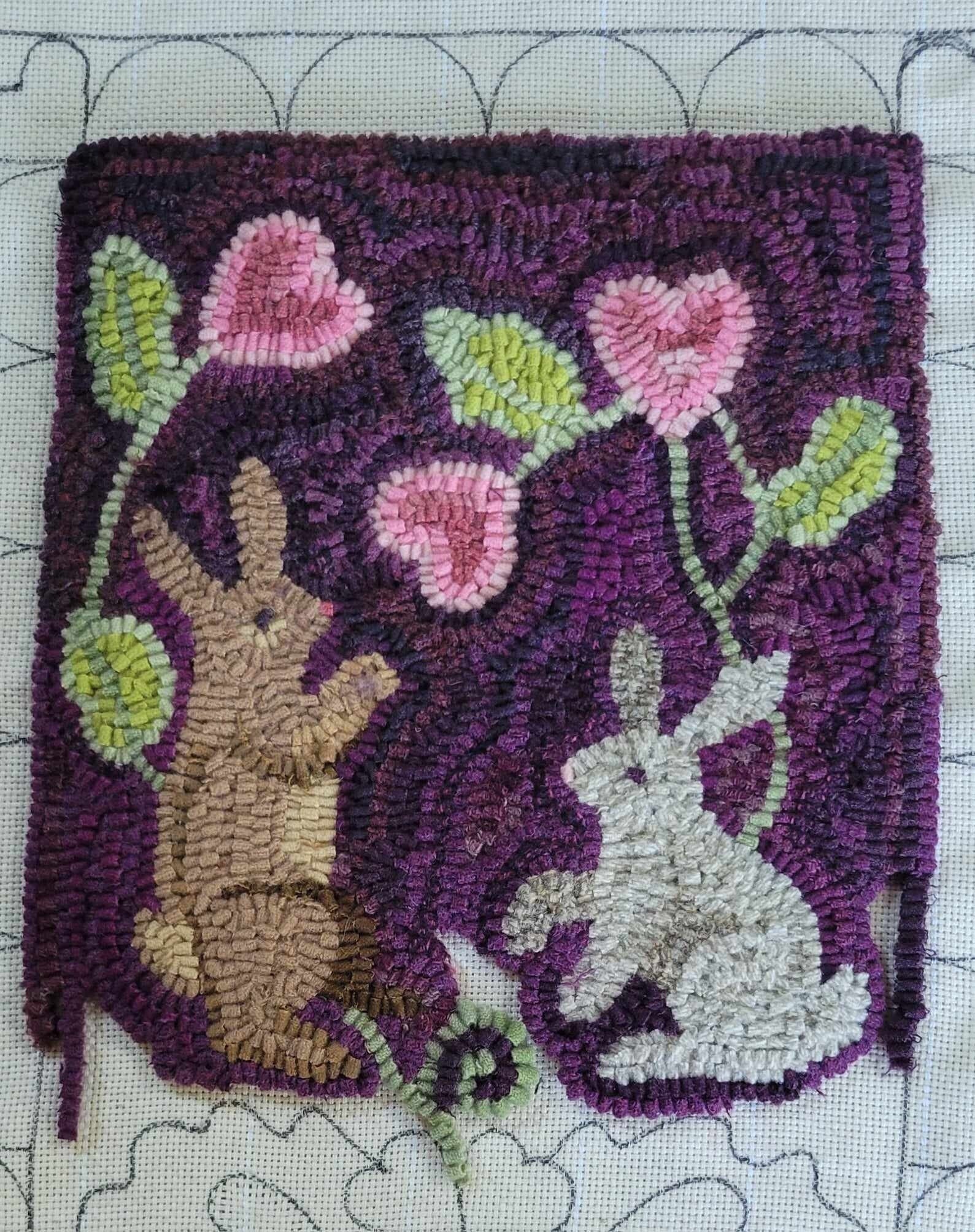Hooked Rugs With Rabbits Some Bunny to Love Rug Hooking Pattern - Etsy