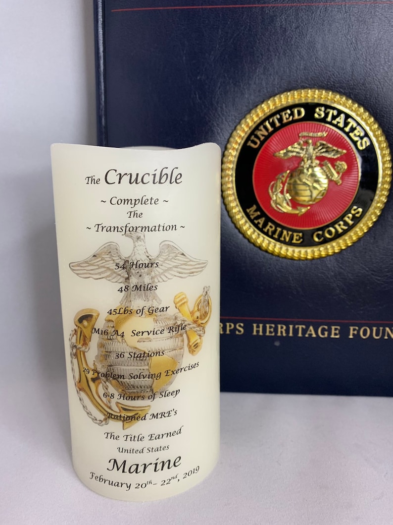 1United States Marine Corps Candle GRADUATION & CRUCIBLE Etsy