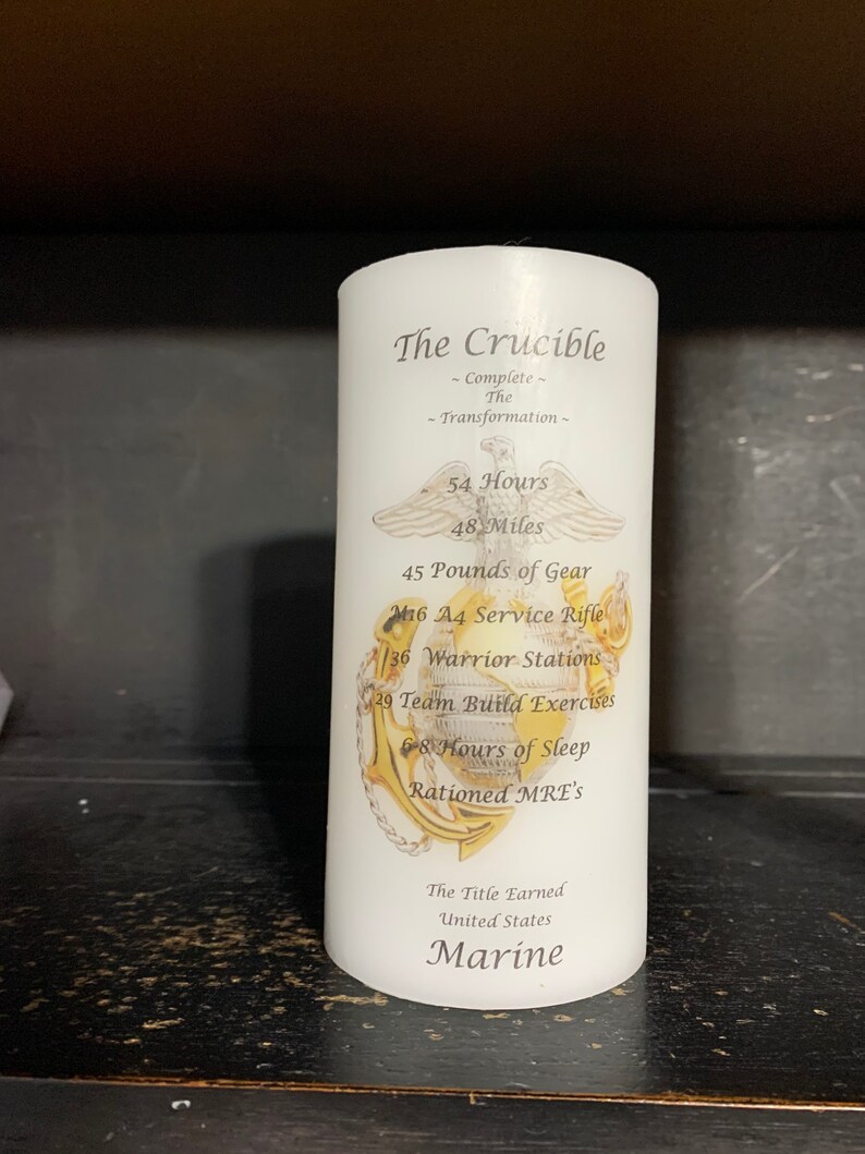 1United States Marine Corps CRUCIBLE Candle Have it Etsy