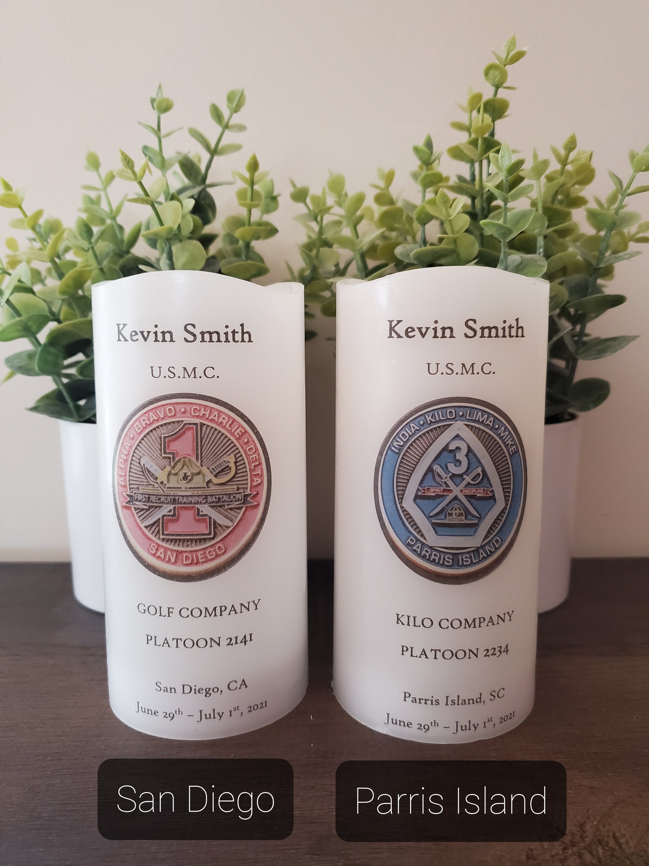 United States Marine Corps Boot Camp BATTALION / CRUCIBLE Candle (Hav…