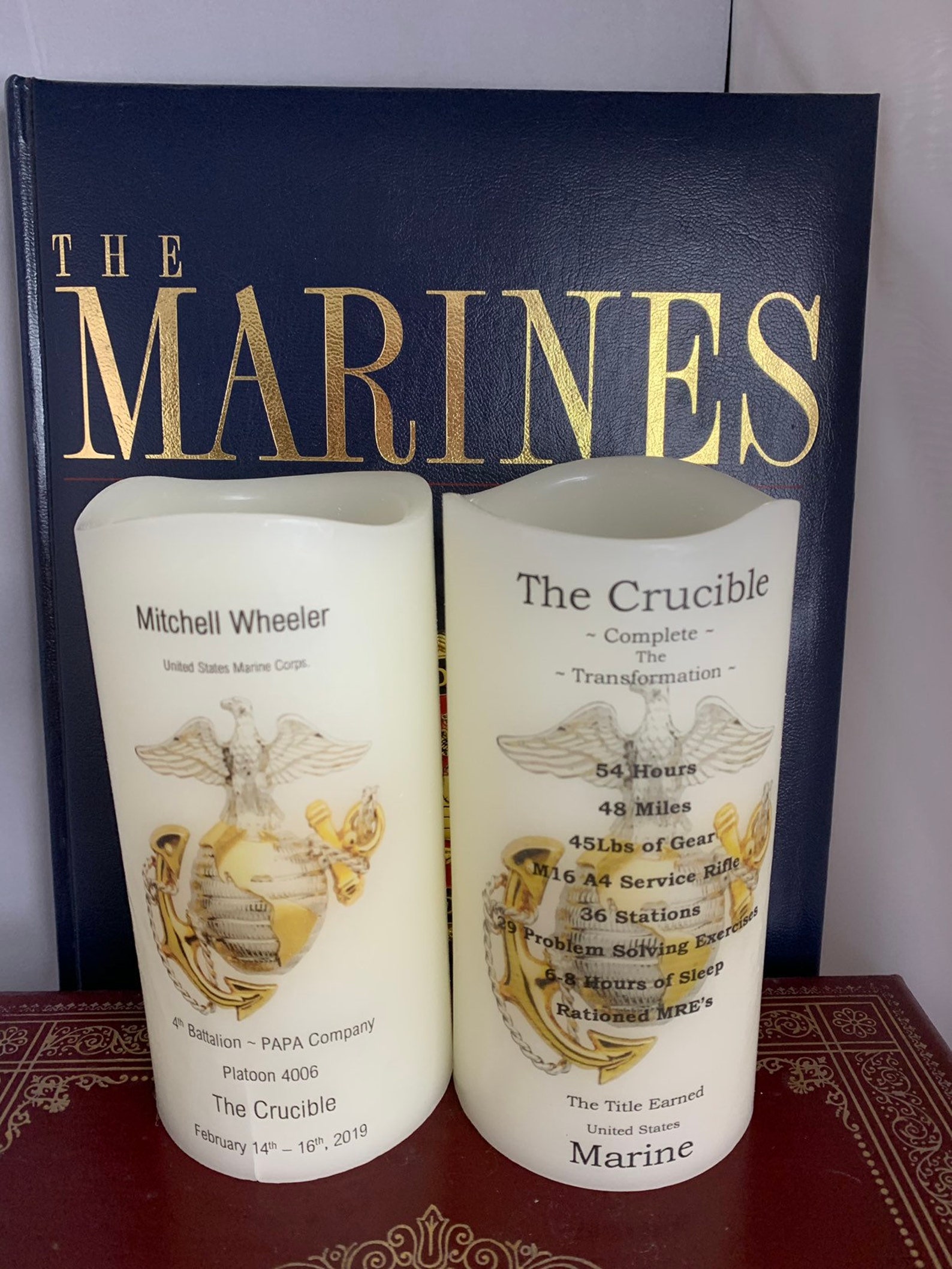 United States Marine Corps Crucible Candle Have it Etsy