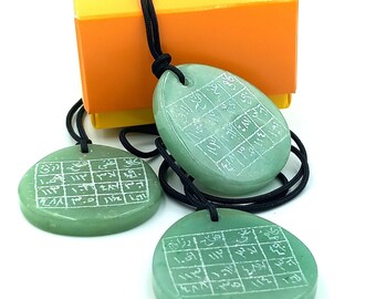 Richesse, plénitude, abondance, récompenses économiques. Talisman puissant sur pierre précieuse aventurine.