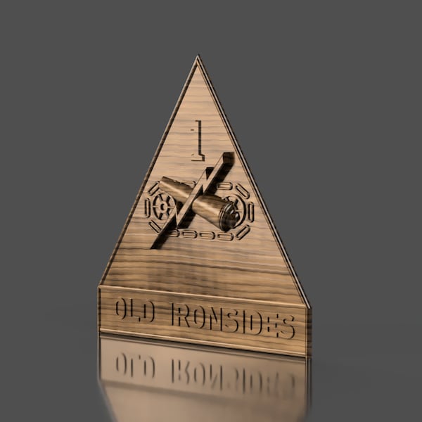 Army 1st Armored Division Insignia 3D stl file for CNC router