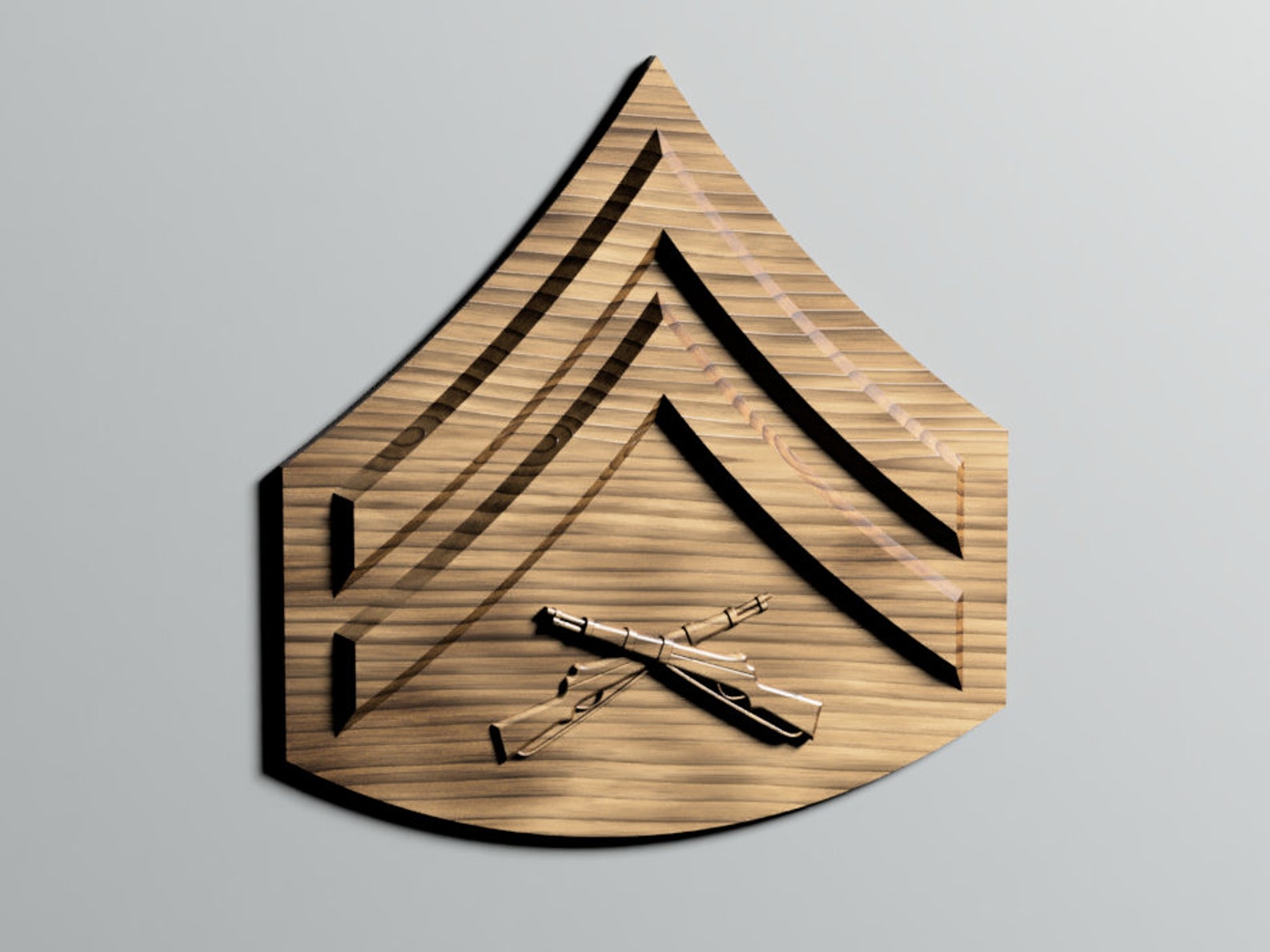 USMC Corporal Cpl E4 rank insignia 3D stl file for CNC Etsy