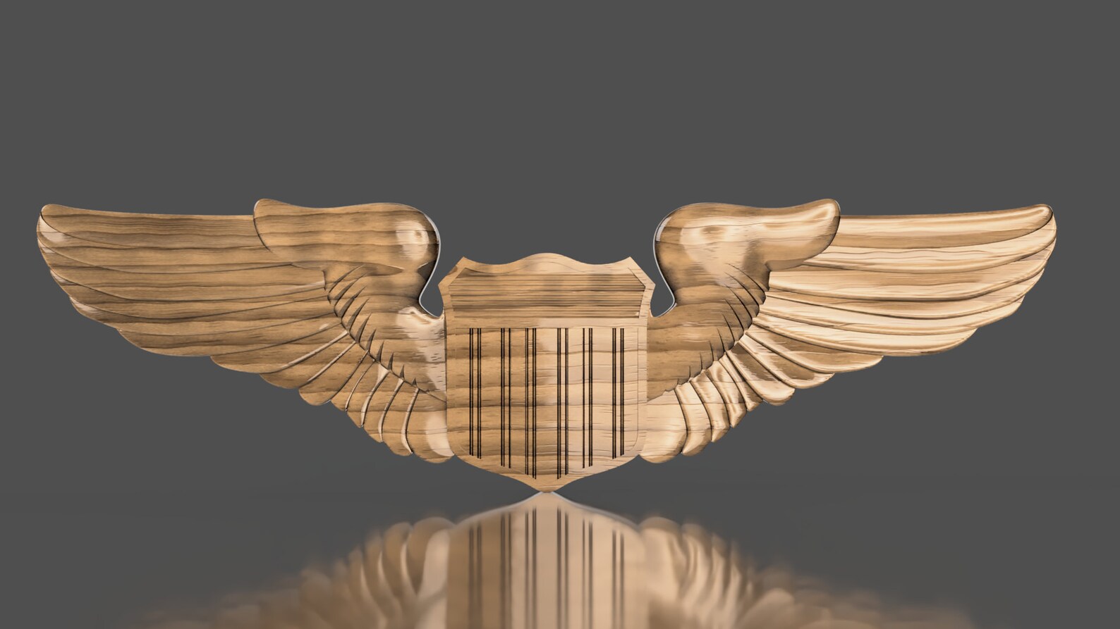 Air Force Pilot Badge 3D Stl File for CNC Router Etsy
