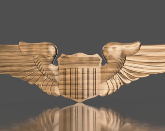 Air Force Pilot Badge 3D stl file for CNC router