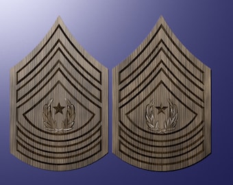 Command Sergeant Major (CSM)  insignia 3D stl file for CNC router