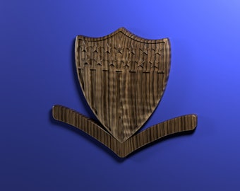 Coast Guard Petty Officer Third Class (PO3) insignia 3D stl file for CNC router