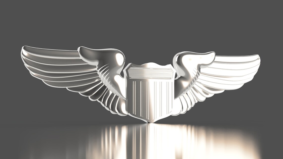 Air Force Pilot Badge 3D Stl File for CNC Router Etsy