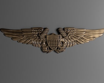 Navy Flight Officer wings 3D stl file for CNC router