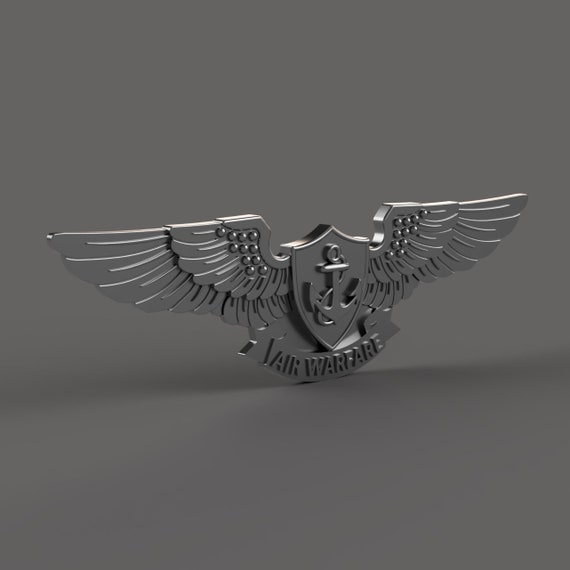 Navy Enlisted Aviation Warfare Specialist Eaws Insignia 3d Stl Etsy