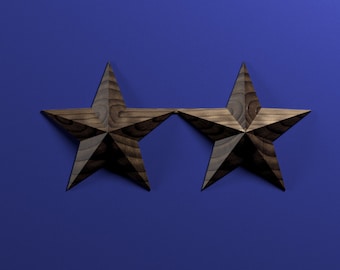 US military O8 admiral/general collar insignia 3D stl file for CNC router