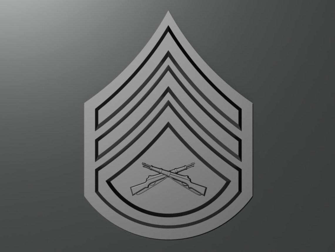 USMC Staff Sergeant E6 rank insignia 3D stl file for CNC Etsy