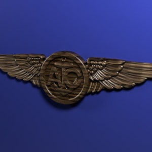 Navy Air Crew wings 3D stl file for CNC router