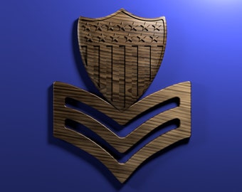 Coast Guard Petty Officer First Class (PO1) insignia 3D stl file for CNC router