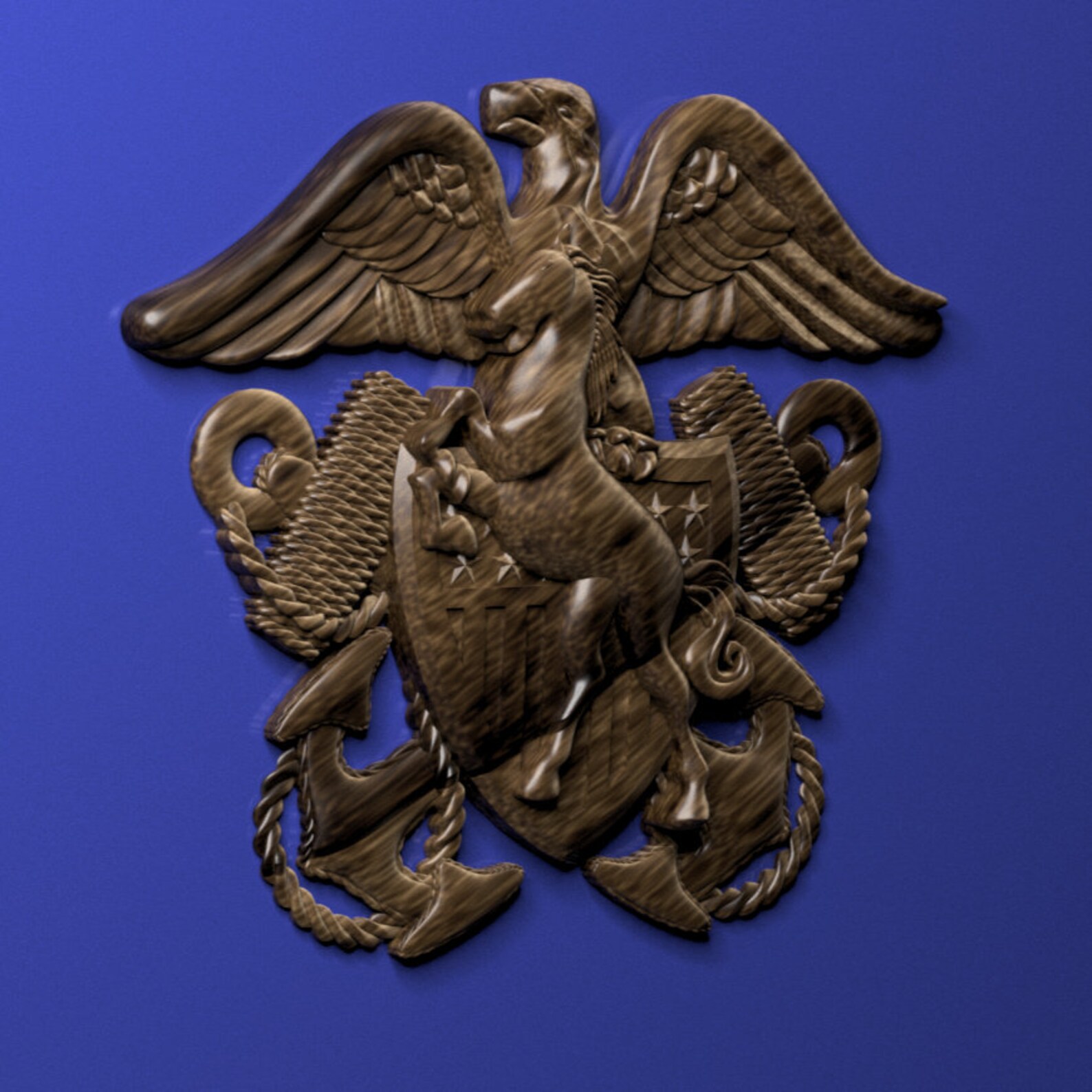 Navy Officers Crest Mustang 3D Stl File For CNC Router Etsy Singapore Navy Officers Crest Mustang 3D Stl File For CNC Router Etsy Singapore
