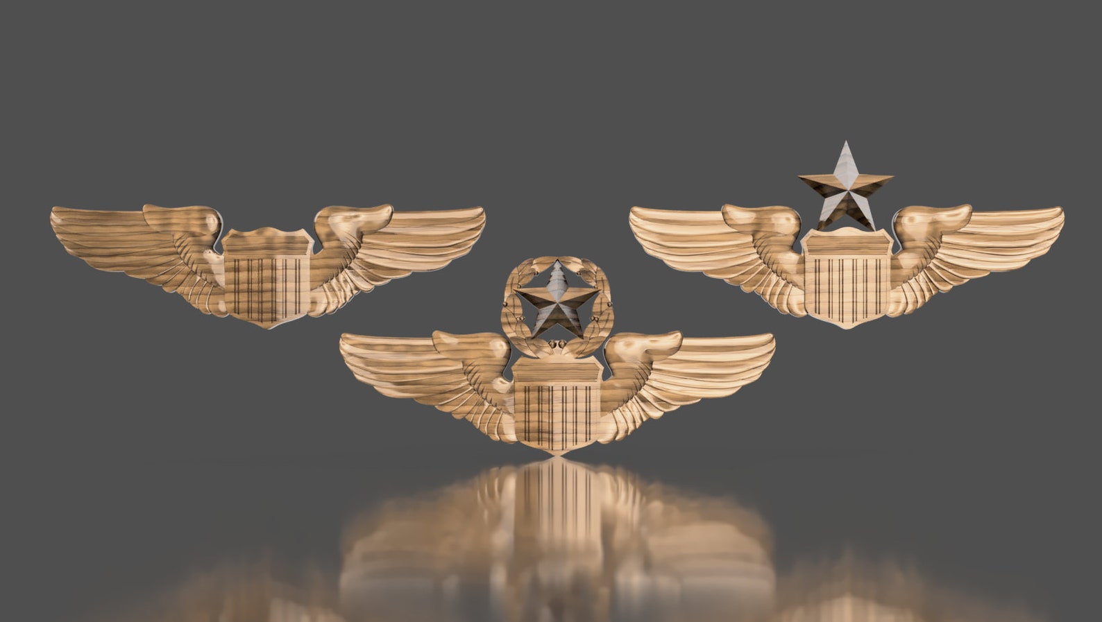 Air Force Pilot Badge Collection 3D Stl File for CNC Router Etsy