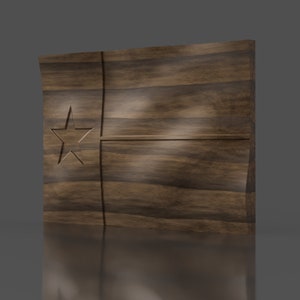 Ondeamiento de texas TX bandera 3D archivo STL para router CNC