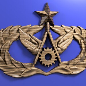 Air Force Civil Engineer Craftsman (7-level) 3D stl file for CNC router
