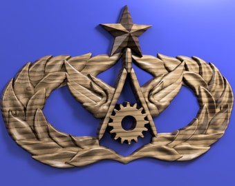 Air Force Civil Engineer Craftsman (7-level) 3D stl file for CNC router