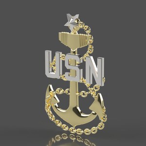Navy Senior Chief Petty Officer (SCPO) insignia 3D stl file for CNC router