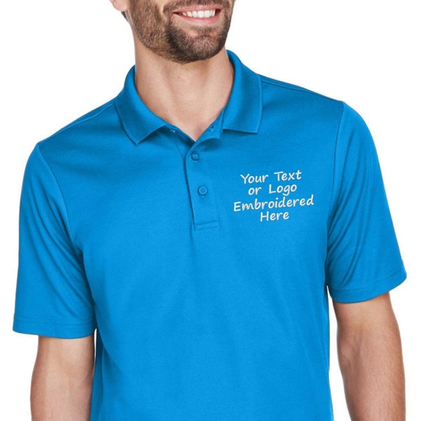 Unisex "Your Company Custom" Polo | Logo Polo | Custom Text Polo | Golf Shirt with Logo | Embroidered Logo Polo