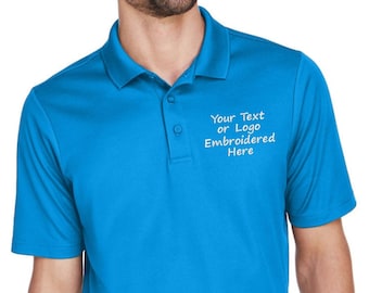 Unisex "Your Company Custom" Polo | Logo Polo | Custom Text Polo | Golf Shirt with Logo | Embroidered Logo Polo